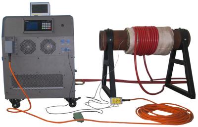 China Máquina horizontal del endurecimiento de inducción del CE 35KW para precalentar la tubería a 100°C en venta