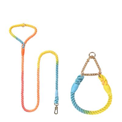 China Wholesale Custom Viable Dog Leash Multicolor Color 5ft Ombre Rope Durable Leash for sale