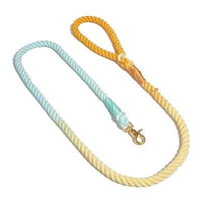 China New Pet Rope Leash Sustainable Colored Luxury Cotton Rope Handmade Dog Leash Rope Customized for sale