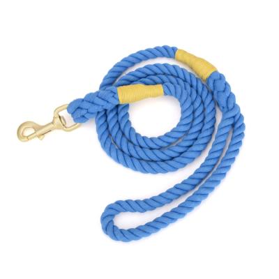 China Solid Color Ombre Rope Viable Woven Durable Leash For Dog's Low MOQ Wholesale Pet Leash Collars Set for sale