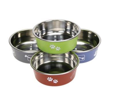 China Viable Stainless Steel Dog Pet Bowls With Silicone Mat Handsome Customize Wholesale Cheaper Pet Bowls And Drivers for sale