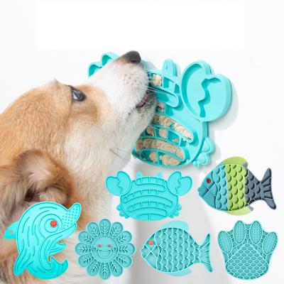 China Low Price Viable Silicone Pet Lick Silicone Custom Dog Food Feeder Slow Shape Food Bowl Mat Wholesale for sale