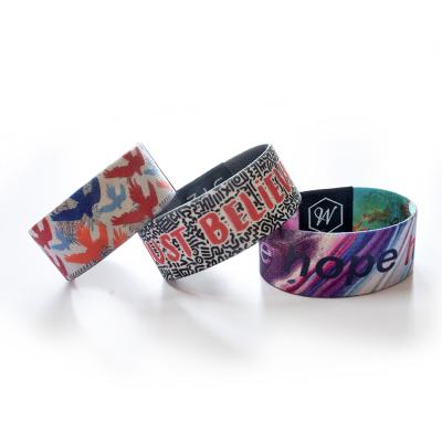 China Eco-friendly hot selling custom polyester printing event festival party NFC fabric wristband wristband rfid wristbands for sale