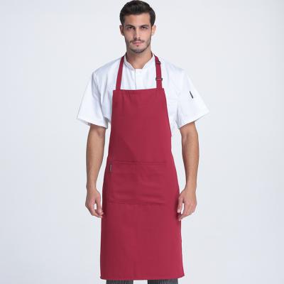 China Modern Design Fast Shipping Funny Adjustable Black Kitchen Cooking Men Adult Straight Chef Apron for sale