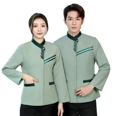 China Hotel Made In China Modern Hotel Cleaning Waitress Staff Uniform For Restaurant Waiters for sale