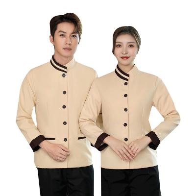 China Hotel Various Colors Available Hotel Restaurant Staff Cleaning Uniform Set For Men And Women for sale