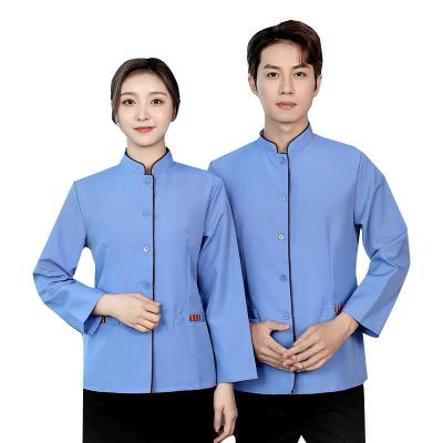 China Hotel factory direct sales hotel restaurant staff scrubs cleaning uniforms sets for housekeeping for sale