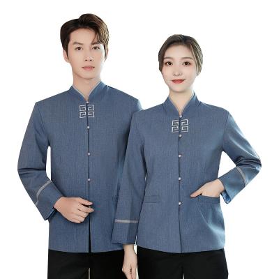 China Hotel hot sale various colors available cleaning uniform for hotel restaurant cleaner staff for sale