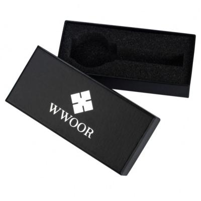 China Fashion/Sport Wwoor Brand Box Custom Luxury Handmade Black Watch Case Made Watch Boxes for sale