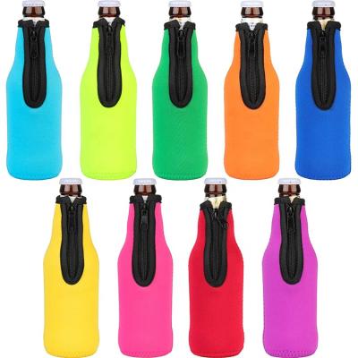 China Custom OEM Logo Neoprene Beer Bottle Cooler Waterproof Free Sample RTS Bags, Neoprene Beer Bottle Bag for sale