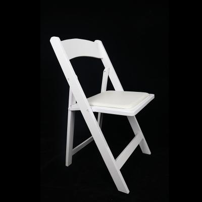 China Solid Wood Wooden White Folding Banquet Chair for sale