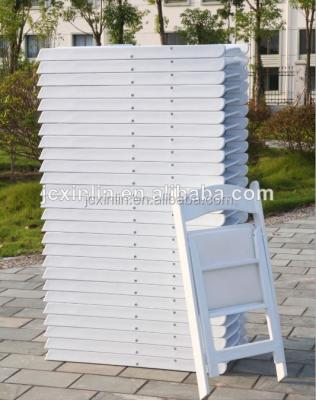 China Elegant Hotel Chair Folding And Padded Resin Wimbledon Wedding Chair for sale