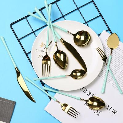 China Sustainable Kitchen Cutlery Spoon Fork Knife Set Stainless Steel Cutlery Set for sale