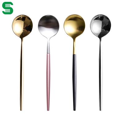 China Hot Sales Sustainable Popular Products Sandoor Teaspoon Scoops Stainless Steel Metal Teaspoon for sale