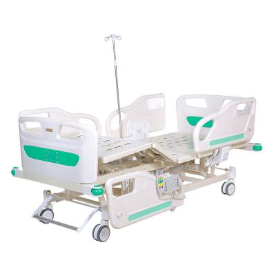 China Medical Equipment 5-Function Electric Luxurious Five Function Hospital Bed ICU Clinic Bed With CPR for sale