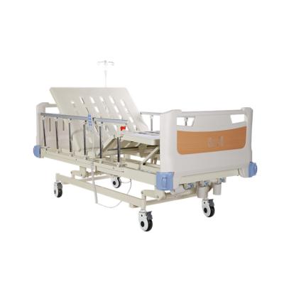 China Competitive price metal motorized ICU bed electric and manual triple function medical bed high low hospital bed by hand crank and motor for sale