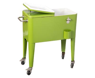 China Sustainable Cixi 60QT Metal Party Patio Ice Cooler Cart For Exterior Insulation for sale