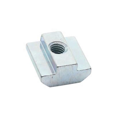 China Heavy Industry Galvanized Preassembly T-Nuts M4 M5 M6 M8 Threaded Self-Aligning Slide-in T-Slot Nut For 4545 Aluminum Extrusions for sale