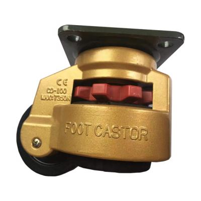 China Industrial Machinery Gold Color GD-100F Roulette Machine Swivel Retractable Upgrade Caster For 750lbs Capacity Roulette Wheels for sale