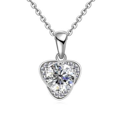 China St.Claire Necklace Lead Free Nickel Free Pendants For Jewelry Making 1ct Color Moissanite Pendant 925 Sterling Silver for sale