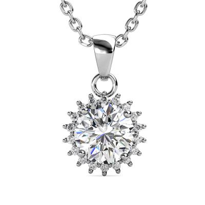 China St Claire Vvs Necklace Jewelry Custom Moissanite Moissanite Lead Free Nickel Free Pendant Necklace with Certificate Jewelry Accessories for Women for sale