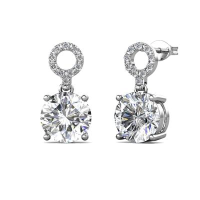 China Fashion St Claire Moissanite Stone Earrings Vvs Moissanite Stud Earring Women Lead Free Nickel Free Jewelry With 925 Sterling Silver for sale