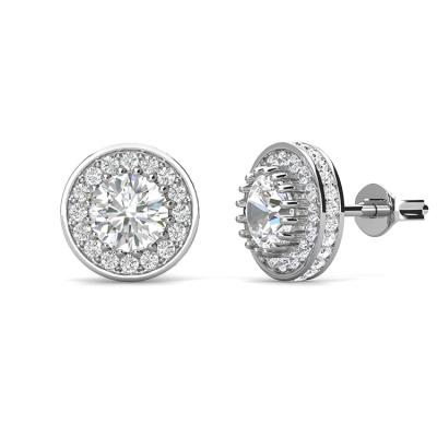 China Wholesale St.Claire Jewelry 925 Moissanite Earring Fashion Silver Lead Free Nickel Free Style Earring for Women and Girls for sale