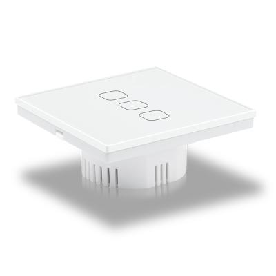 China CNSKOU EU Smart Light Voice Control No Touch 3Gang 2Way Neutral Lamp Switch For Home SK-A803-02-EU for sale