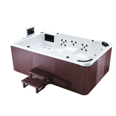 China Modern Wholesale Hotel Cheap Outdoor 6 People Whirlpool Massage Acrylic Bathtub Spa Hot Tubs for sale