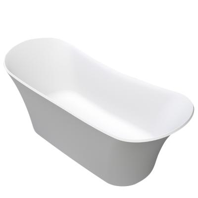 China Free Selling Like Hot Cakes Free Standing Stone Composite Resin Solid Outdoor Bathtub for sale