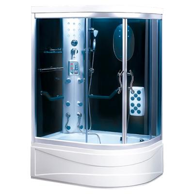 China Multifunctional High Quality Luxury Blue Shell Color Design Combined Massage Bath Shower Acrylic Steam Bath for sale