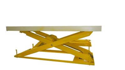 China 1000kg Stationary Electric Hydraulic Single Scissor Lift Table Platform Cargo Lift for sale