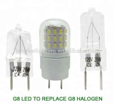 China Geramic+PC G8 LED Bulb Lamp Spotlight To Replace G8 120V 240V Halogen Bulb for sale