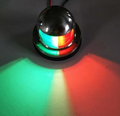 China Red+Green Marine Boat Yacht Boat Combination RV Part Navigation Signal LED Lighting Lantern SS304 Light Lamp for sale