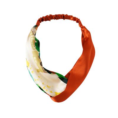 China Fashion Pure Silk Hair Band Custom Solid Color Beauty Accessories for sale