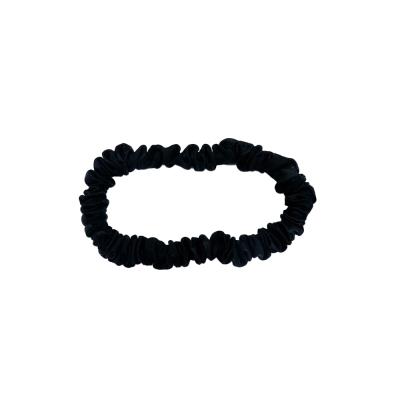 China Luxury Eco-Friendly Black Hair Scrunchies Accessories For Hair Scrunchies Pure Natural Silk Superb Hair Scrunchies Softly for sale