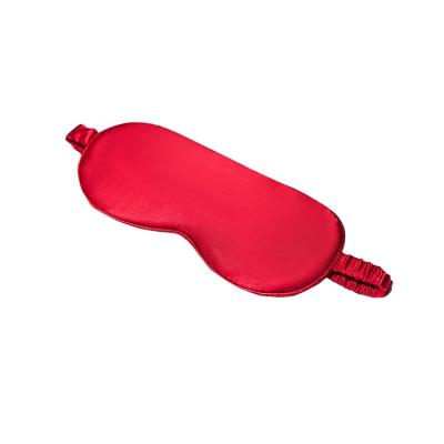 China Anti-Puffiness 16mm Color Silk Sleeping Eye Mask Red Silk Breathable Eye Mask For Women And Man for sale