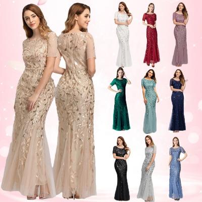 China XUYA High Quality Anti-Static Sequin Evening Women Lady Elegant Party Dresses Prom Dresses 2022 Evening Dresses for sale