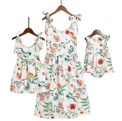 China Anti-pilling Wholesale Mommy and Me Sets for Girls Matching XUYA Mommy and Me Summer Outfits for sale