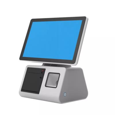 China Hot SDK CE Certified Desktop All In One Payment Self Order Contact Kiosk Restaurant Kiosk Self Service Payment Machine With Printer for sale