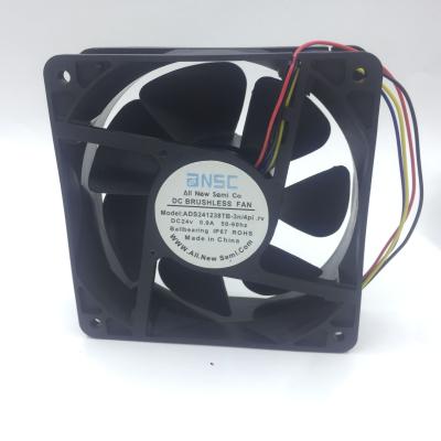 China Plastic waterproof ip68 fan 120mm 120x120x38mm 12038 waterproof IP55 IP68 12v 24v dc axial fan for sale