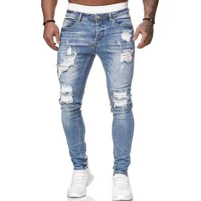 China 2021 new breathable hot slim fit men's jeans fashion tight jeans men's jeans for sale