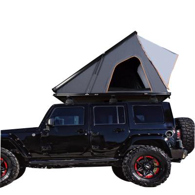 China Camouflage/Field Game 3-4 Person Hard Shell Roof Top Tent Aluminum Triangle Camper Car Roof Top Tent Roof Top Tent for sale