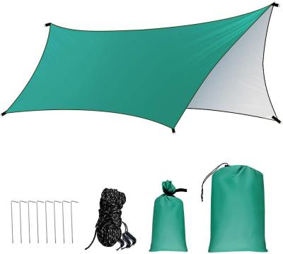 China Extended Type Outdoor Polyester Rain Fly Tent Sun Camping Tarp Waterproof Camping Shelter for sale