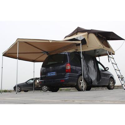 China Good quality good quality side RV side tent hot sale top roof diagonal tie type pull down tent shelter car roof top tent for sale for sale