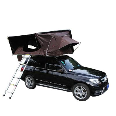 China Diagonal tying type aluminum waterproof low price guaranteed quality car top roof tent suitable for 2-3 person camping using for sale