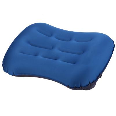 China Outdoor Soft Inflatable Square Neck Pillow Memory Foam Personality Travel Sleeping Washable Pillow for sale