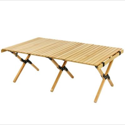 China Modern outdoor camping latest 2021 outdoor folding table garden wooden portable omelette picnic table for sale