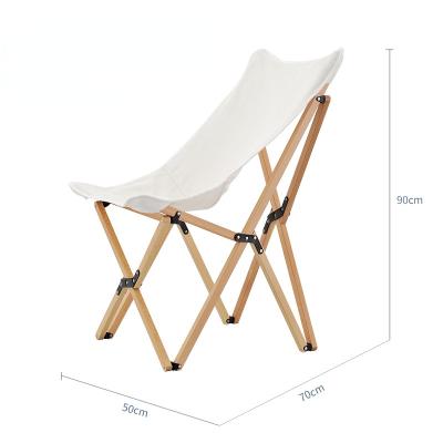 China Beech Plant Folding Beach Chair Beech Wood Wooden White Camping Rise Chair for sale