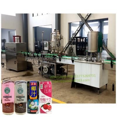 China Automatic canned coffee/juice/milk/beverage filling machine/beverage canning machine for sale